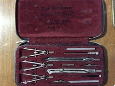 Precision Set Of Drawing Engineering Tools In Case VINTAGE-MADE IN Germany