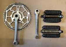 Vintage Elswick 46 Tooth Cottered Crankset and Elswick Pedals