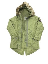 Superdry Womens Military Parka Coat in Khaki Green