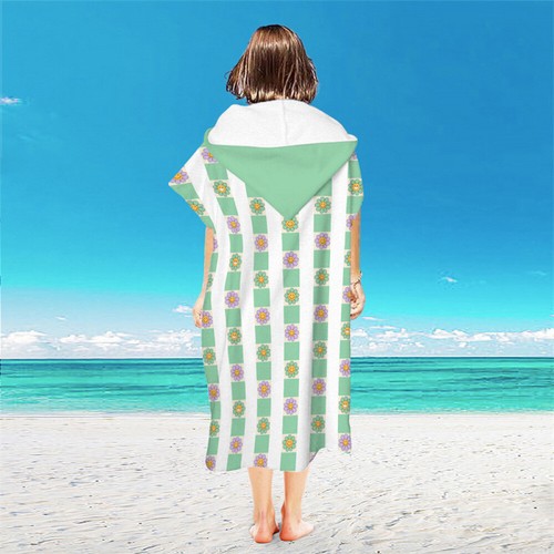 Hooded towel poncho adult - hooded,