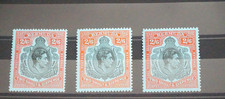Bermuda - 1938-53 2/6d Issues (SG117b, 117c and 117d) M/M - cv £56