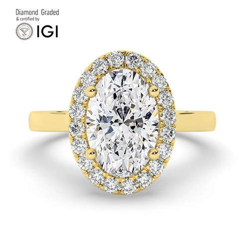 Oval diamond engagement ring - diamond,