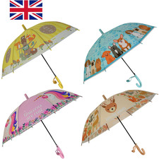 Kids Umbrella Unisex Children School Designs Unicorn Dog Nature Animals