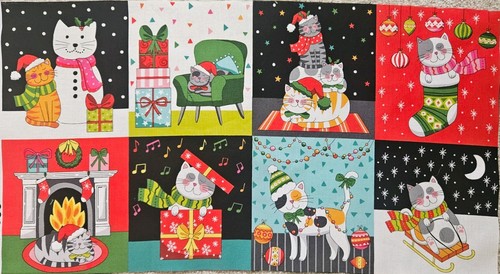 Cat fabric panel - cat,