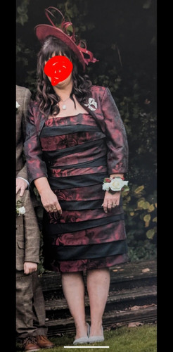 Femme burgundy black floral - femme, burgundy/black
