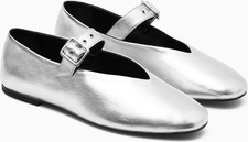 COS Silver Mary Janes Shoes