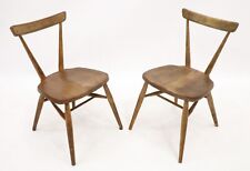 2 Ercol Stacking Chairs School/Playroom Chairs 1950s Finish FREE* UK Delivery