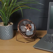 Prem-I-Air Mini Portable USB Desktop Cooling Desk Fan Computer Laptop COPPER