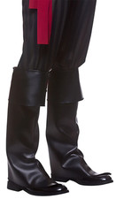 Pirate Boot Covers Adults Pirates Costume Fancy Dress Accessory Black Boot Cover