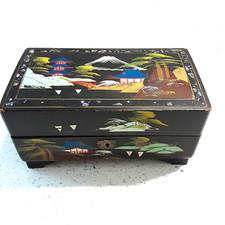 Vtg Japanese Black Lacquer