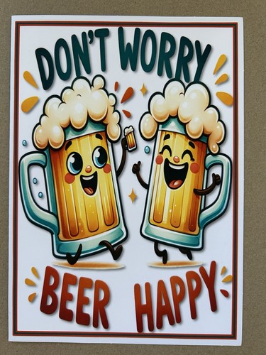 Handmade birthday card beer - birthday,
