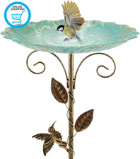 30In Metal Bird Bath for