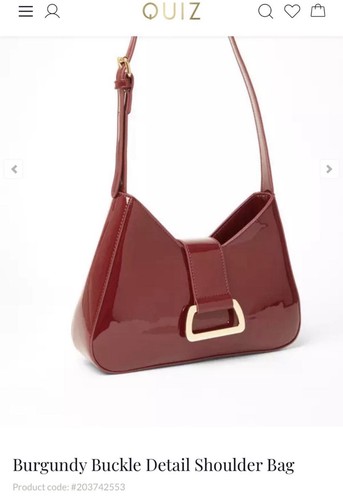 Burgundy shoulder bag - shoulder,