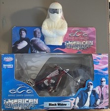 American Chopper Die Cast “ Black Widow “ Bike + Bonus Stig Top Gear Soap !