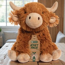 Hughie Highland Cow Kids Teddy Plush Cuddly Animal Soft Toy - Recycled Bottles