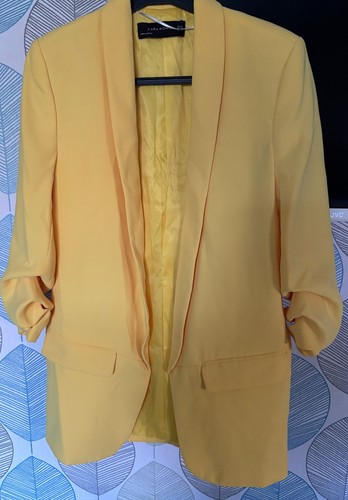 Worn once zara yellow ruched - yellow,