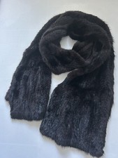 Harrods Mink Scarf Brown Black