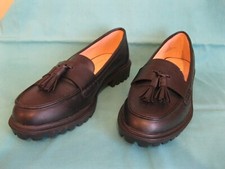 black Loafers UK6.5 flat Shoes Fabulous Footwear by George faux leather tassel