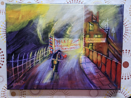 Original oil painting storm - original,