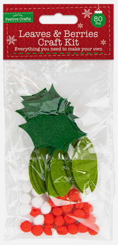 Craft felt holly leaves - craft, &