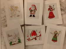 Messenger Cards Angel Fairy Santa Robin Dove Christmas Cross Stitch Chart