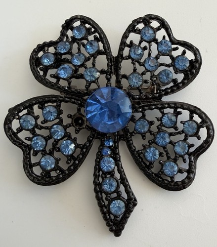 Vintage blue rhinestone - vintage,