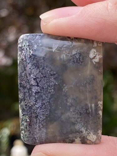 Moss agate cabochon oblong aaa - moss,