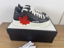Dsquared2 Lace Up Low Top Sneaker Shoes Trainers Black White 35 UK 2 Canada Team