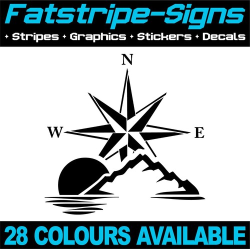 Compass mountain stickers - compass,