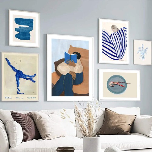 Modern abstract gallery wall - abstract,