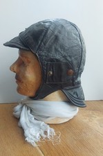 German Pilot's 1920's Leather Flying Helmet -German 'SHB' Snap Fasteners -Superb