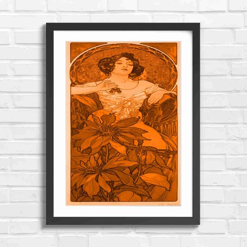 Art nouveau ruby girl - art,