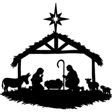 'Nativity Scene' Unmounted Rubber Stamp (RS053575)