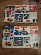 LEGO 40 Vintage Building Set 1976 Original Box - 2 Sets INCOMPLETE