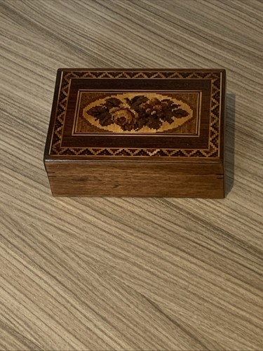 Small antique floral inlaid - floral,