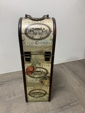 Wooden Wine Box Grape Design