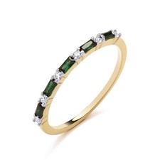 9ct Gold on Silver Baguette