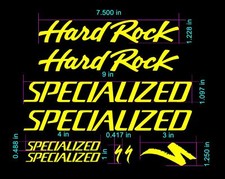 Specialized Hard Rock Classic Vintage Bike Frame Decal Set. V2 Lots of colors!