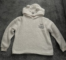Women’s Pyjama Hoodie Winnie The Pooh Primark Size L 14/16 White Pullover USED