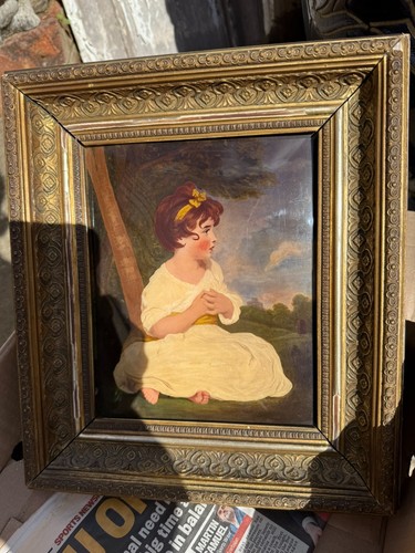Victorian crystoleum portrait - victorian,