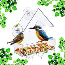Bird Feeder Birds House for Outdoor, Window Bird Feeder with Strong Suction Cups