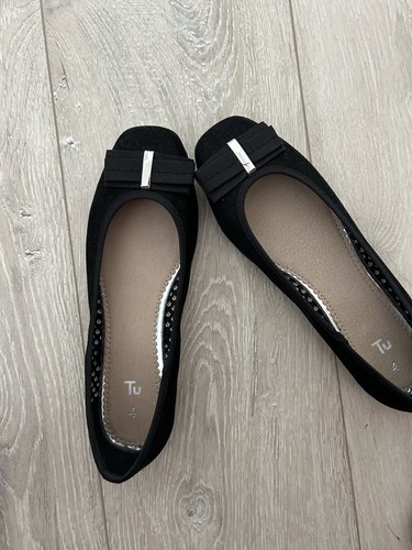 Ladies black faux - black, ballet