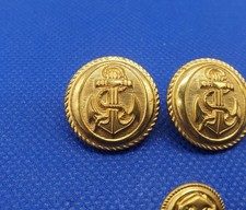 Vintage Navy Uniform Buttons Military Marine Naval Officer Design