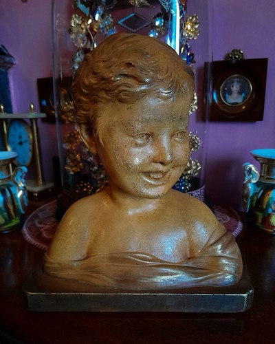Terracotta patinated bust - terracotta,