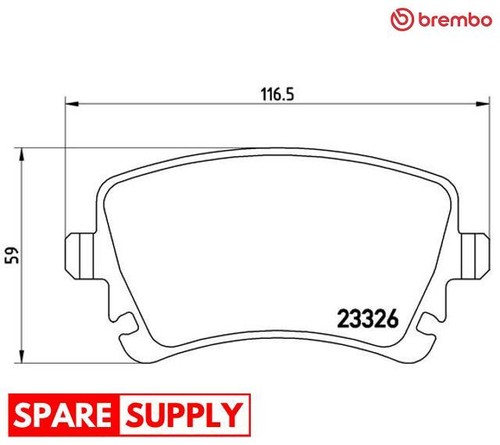 Brake pad set disc - pad, for