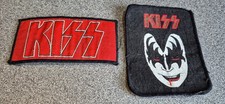 1980s VINTAGE KISS PATCHES x 2 ** KISS LOGO ** GENE SIMMONS **