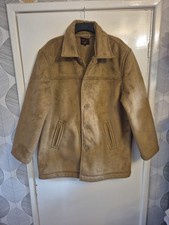 Mens BNWOT 'Hunter Scott' Faux Suede Heavy Winter Coat.Fleece Lined.Tan.Size 2XL