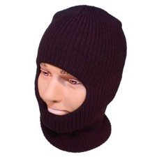 Mens Open Face Knitted Balaclava, Winter Ski Hat One size Acrylic
