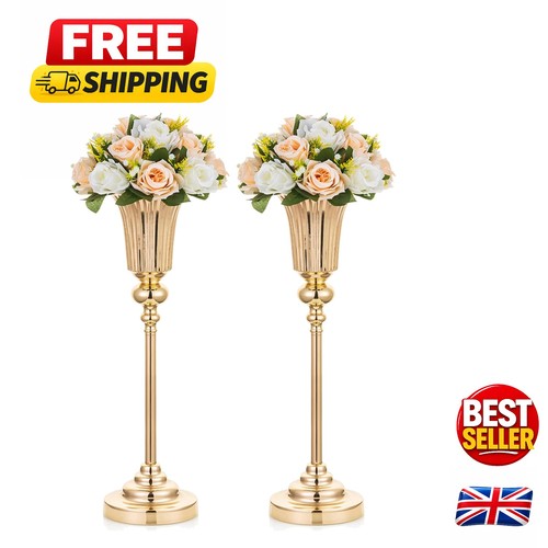 Dazzling gold table vases - dazzling,