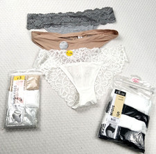 10 Pack George Knickers Size 16-18 Cotton Lace Mix Bundle Ladies Pants